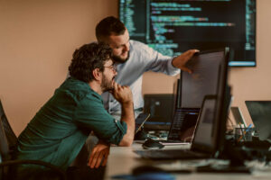 IT consultants integrating AI in software development.