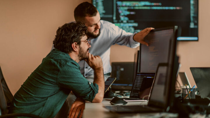 IT consultants integrating AI in software development.